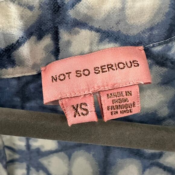 Anthropologie Not So Serious XS Blue‎ Dress Long Sleeves Boho Beautiful - Picture 4 of 9